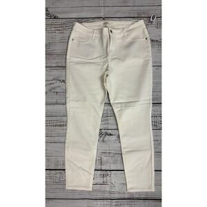 Old Navy Super Skinny Ankle Jeans Womens 14 Mid-Rise White Denim 552832-00-1